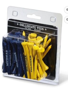 Michigan Golf Tees - Yellow & Navy (50 Count)